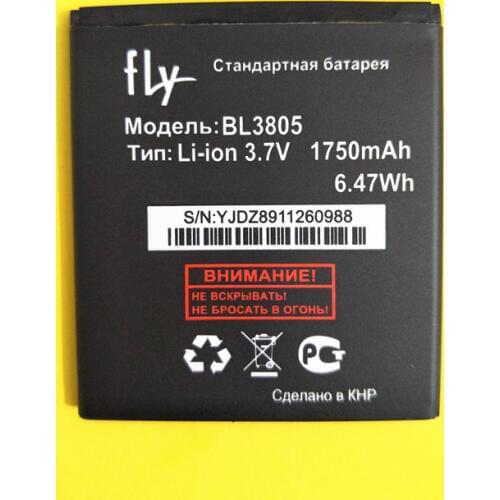 High quality BL3805 BL 3805 3.7V 1750mAh Mobile Phone Replacement Li-ion Battery for Fly IQ4404/IQ4402/BL3805