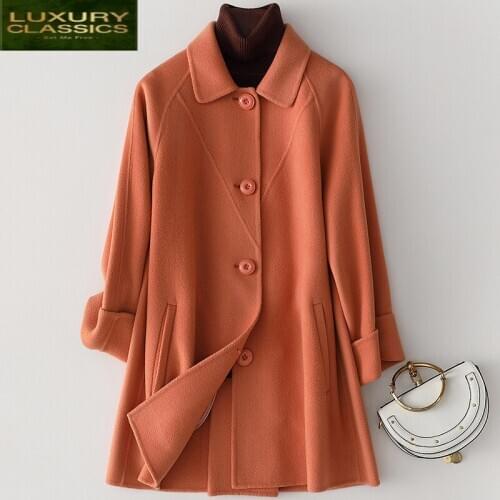Coat Wool Autumn Spring Female Elegant Woolen Jacket Women Winter Clothes Ladie Vintage Blend Manteau Femme Hiver 2021 10