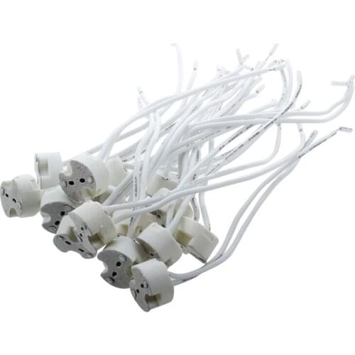 15 Pcs White MR16 GU5.3 Ceramic Base Socket LED Light Lamp Holder