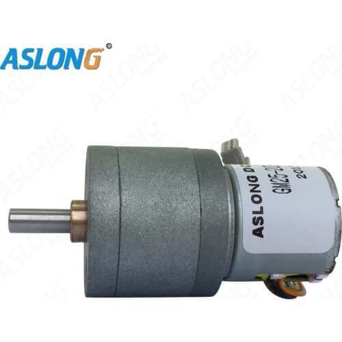 2PCS/BAG 2 Phase 23 Degree Stepper Gear Motor with 25mm Metal Gears box 20by stepping reducer motor ASLONG MOTOR SUPPLIER