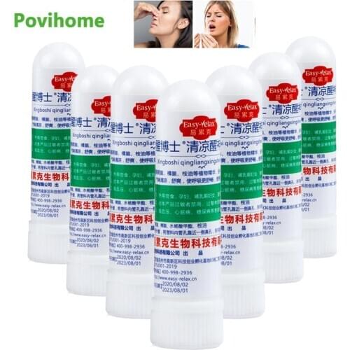5/10pcs Nasal Inhaler Rhinitis Mint Cream Essential Oils Rhinitis Nose Cold Cool Herbal Ointment Headache Congestion Relief