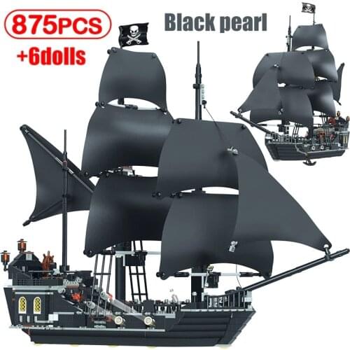 875PCS compatible Lego Pirates of the Caribbean building blocks toys Set Black Pearl Lego toys Black Pearl NOBOX CGStore