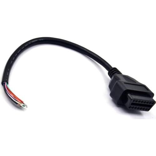 3 Pcs/Lot 16 Pins Automobile OBD2 Diagnostic Tools Female Opening Connectors OBD Extension Cable