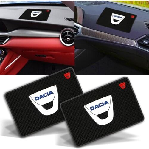 Car Goods Anti-Slip Mat Pad Dashboard Phone Holder Silica Gel Non-Slip Mat For Dacia Duster Logan Sandero Lodgy Stepway Mcv 2