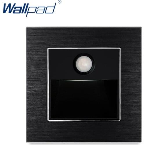 Motion Sensor Footlights Porch Corridor Corner Lamp Switch Wallpad Aluminum Alloy Panel Intelligent Sensor Light up in dark