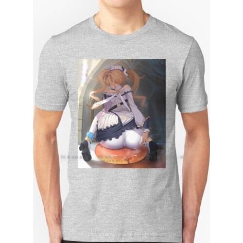 Barbara Booty T Shirt 100% Pure Cotton Ecchi Hentai Helmet Explicit Sexy Bf 18 Sex Video Game Genshin Adult Anime