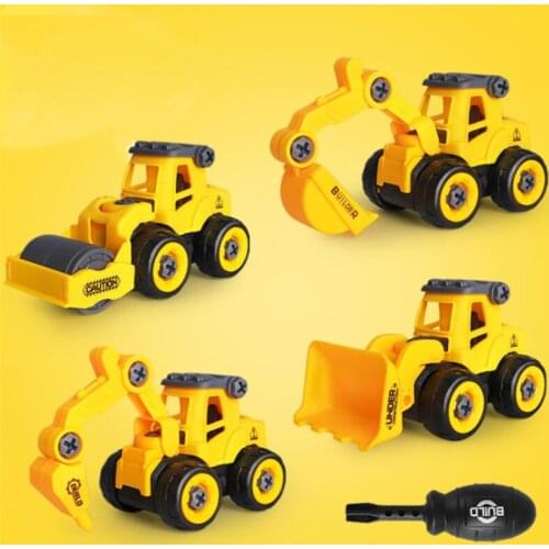 Nut Disassembly Loading Unloading Engineering Truck Excavator Bulldozer Kids Screw Boys Creative Tool Education Toys Car Model