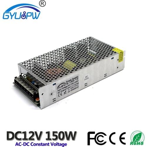 Power Supply DC 12V 12.5A 150W Led driver transformer 110V 220V AC to DC12V Switching Switch Power Adapter for RGB Strip Light