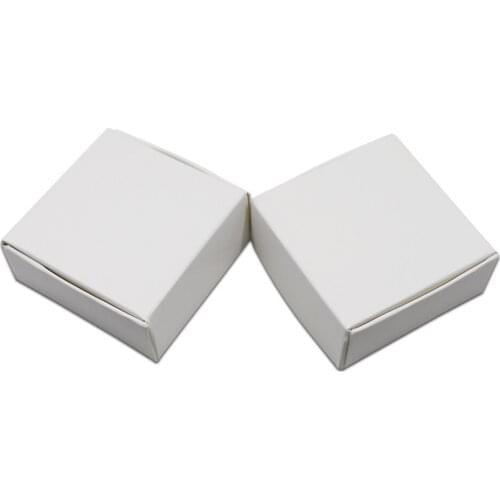30PCS Party Brown/ White Kraft Paper Box DIY Soap Gift Craft Packing Box Foldable Paperboard Small Boxes Case Wedding Decoration