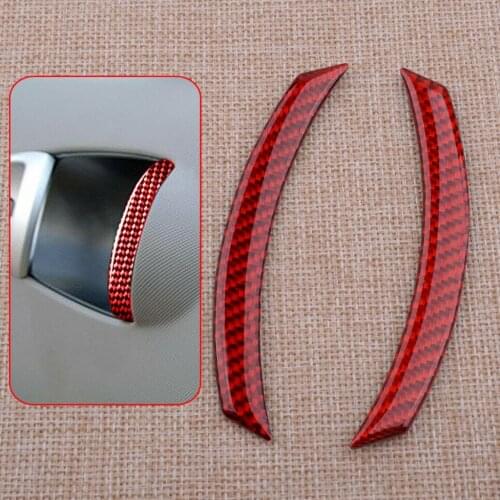 2Pcs/Set Car Carbon Fiber Red Dashboard Air Condition Frame Trim Fit For Nissan 350Z 2003 2004 2005 2006 2007 2008 2009