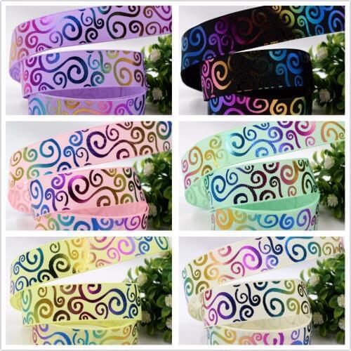 15121531 , free shipping 22MM hot rainbow colored Printed grosgrain ribbon 10yards, clothing accessories Headwear Materials