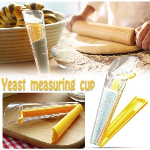 Yeast Measuring Cup With Sealing Clip Clamp Meter Device Dry Yeast Special Measuring Cup Accurate Cake Bread Baking Kitchen Tool