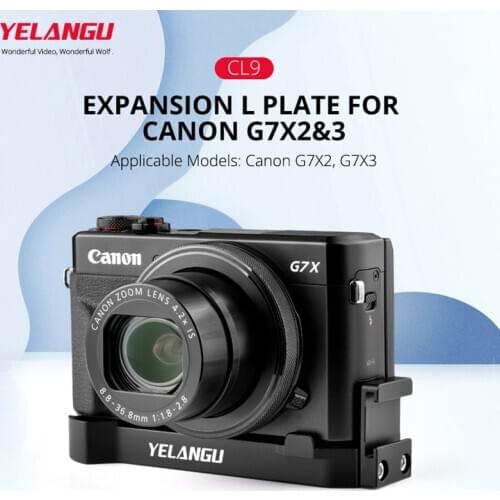 G7X Metal L-Bracket Quick Release Plate Expansion for Canon G7 X Mark II III G7X3 Camera Bracket Base Side Plate With Cold Shoe