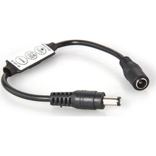 Mini remoto Dimmer control del regulador de 12A 12V 24V de LED Tiras controlador monocromatico negro