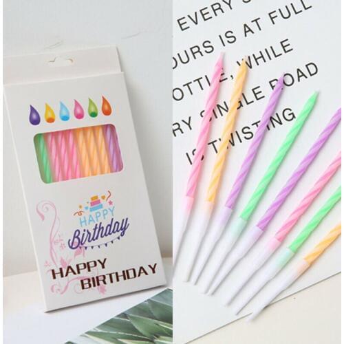 Fashion 1 Pack Sparkling Candles Long Colour Decorations Birthday Cakes Party Wedding Decor
