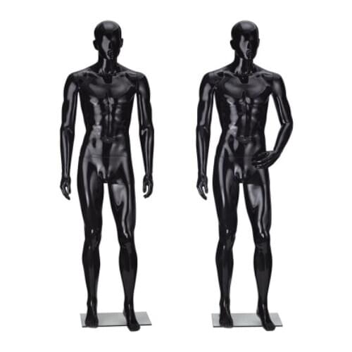 Fashion Style Full Body Black Shiny Mannequin Bright Maniqui Customized Hot Sale