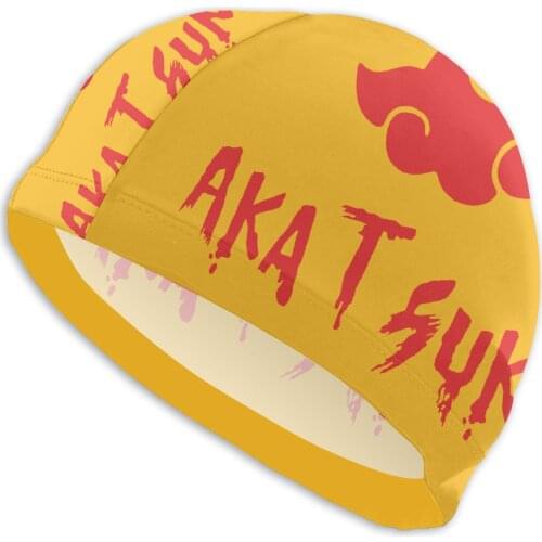 Mens Japanese Anime Swimming Cap Akatsuki Bath Cap Swimwear For Swimming Pool