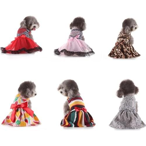 Dog Dress Cute Flower Pet Dress For Dogs Cats Cozy Summer Puppy Skirt Pet Dress Princess Party Small Dog Skirt Dog Clothes