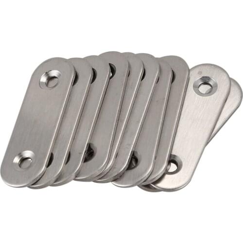 50Mmx16mm Straight Repair Joining Mending Flat Plate Bracket 10Pcs