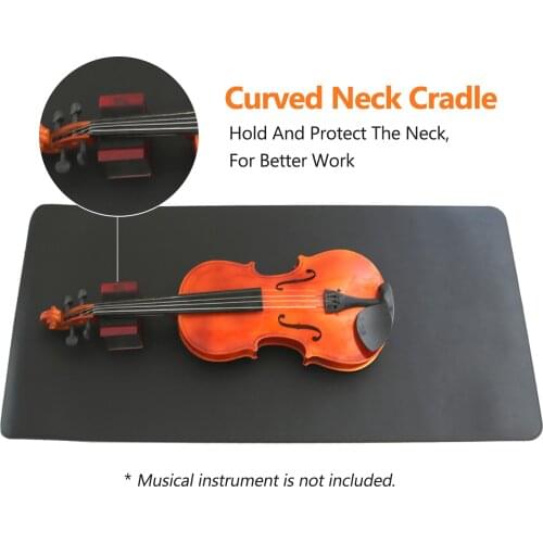 Instrument Work Mat and Guitar Neck Cradle Neck Support for Acoustic & Electric Guitar Bass Ukulele Violin Stringed Instruments