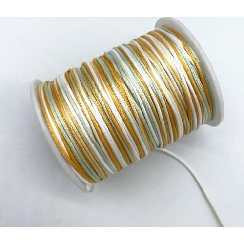 New 10yards/lot 1.0mm Colorful Chinese Knot Line Cord Silk Satin Cord Nylon Cord DIY String Necklace Bracelets Cord #04