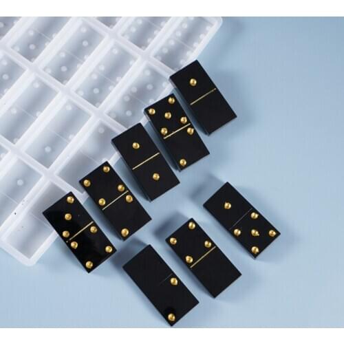 DIY Dominoes Casting Silicone Mould Crafts Jewelry Making Tools Crystal Epoxy Resin Game Mold