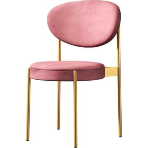 Nordic backrest dining chair creative restaurant suede casual modern minimalist coffee chair