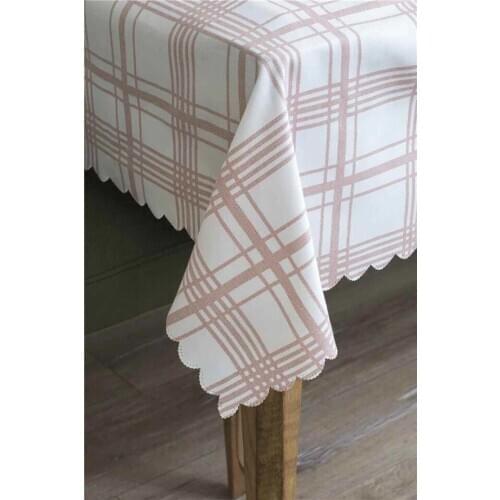 Scrub 160*220 table cloth 12 personality Pink Plaid 419828889