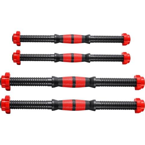 Solid Dumbbell Bar Standard 1'' Handle Strength Weightlifting Spinlock Lock