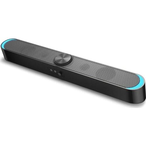 Universal 3.5mm Computer Spearker USB Powered LED Sound Bar Speaker for Desktop PC Laptop Mobile Phone Tablet MP3 MP4