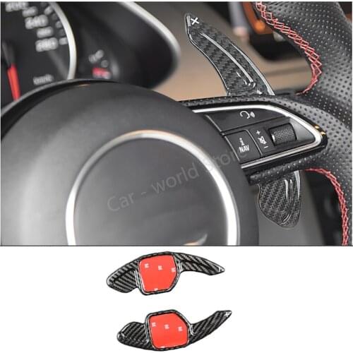 For Audi A4 Steering Wheel Shift Paddle Shifter Carbon Fiber fit A5 A6 A8 Q5 Q7 Paddle Shifter CarAccessories Modified Interior