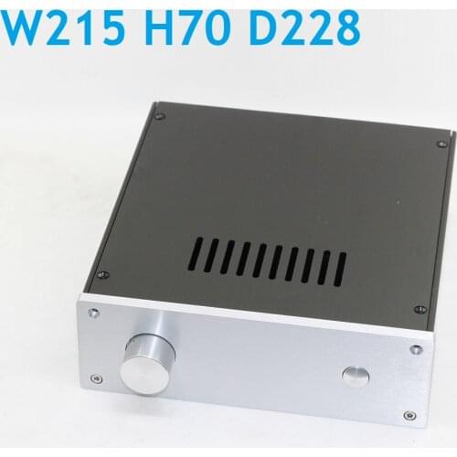 Size W215 H70 D228 All Aluminum Chassis 2207 Preamp Headphone Amplifier Power Amplifier DAC Chassis DIY Knob Case AMP Rear Box