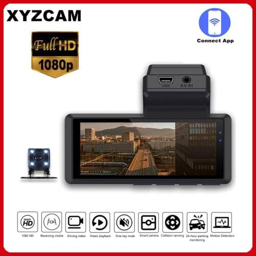 Car DVR WiFi MINI Smart DVR Dash Camera Rear View Video Recorder 3 "1080P HD WDR G-sensor Night Vision Large Wide Angle Dash Cam
