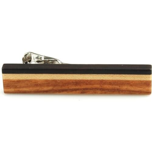 YHT-283 New Plain Three Color Natural Wood Tie Clip for Mens Gift, Tie Bar-Factory Directly Selling