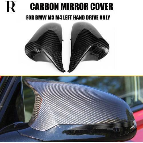 M3 M4 Replaced Carbon Fiber Side Mirror Cover for BMW F80 M3 F82 F83 M4 Left Hand Drive Only 12 - 19