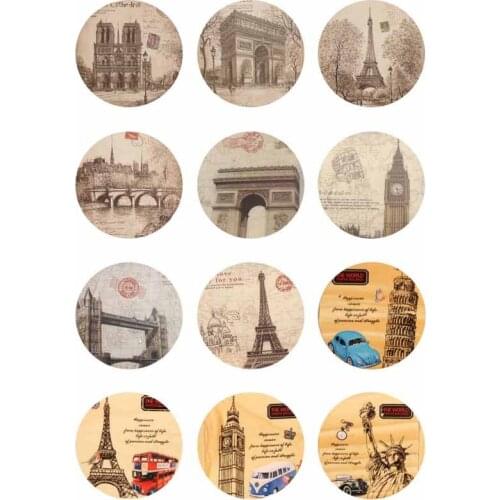 10mm 12mm 14mm 16mm 20mm 25mm 372 12pcs/lot Building Mix Round Glass Cabochons Jewelry Findings 18mm Snap Button Charm Bracelet