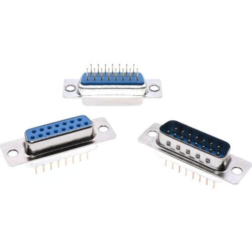 10Pcs DP15 hole female/Male Insert plate type PCB D-Sub Connector DB15 serial port adapter