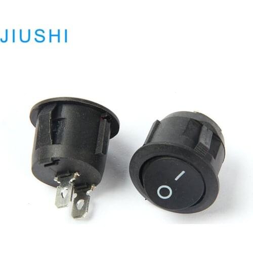KCD1-105 round rocker switch on off power switch 2 pins 6A250V red black