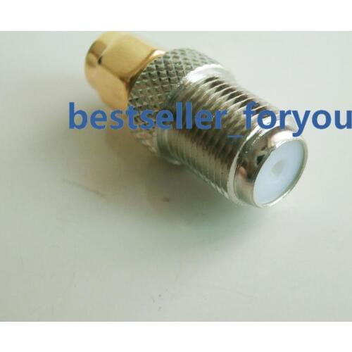 10x F Type Jack Female To SMA Connector Male Plug Straight RF Adapter Connector Adaptor