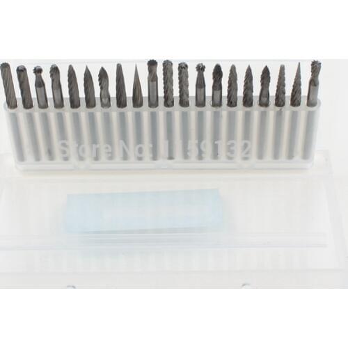 20pcs Tungsten Carbide 3mm Shank 3mm CED Cutter Rotary File Burr Machining Set