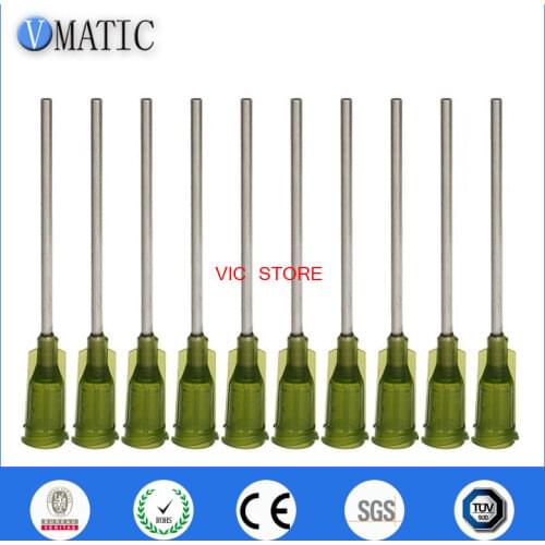 Free Shipping 1.5 Inch 14G TE Premier Dispensing Tips Dispense Needles Olive Color 14G Needle 1-1/2 Inch