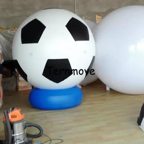 Large inflatable soccer balloon with bottom sport ball PVC football Event Display helium balloon large sky balloons