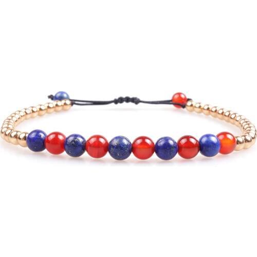 6mm Stone Beads Bracelet Braided Rope Healing Balance Beads Yoga Bracelet For Women Mens Dropshipping