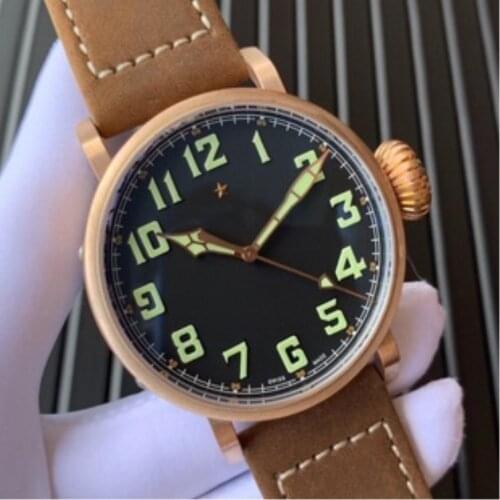 New Luxury Big Dial Pilot Mechanical Mens Watch Waterproof Luminous Seagull Movement Men Watch Sapphire Business Military Watch