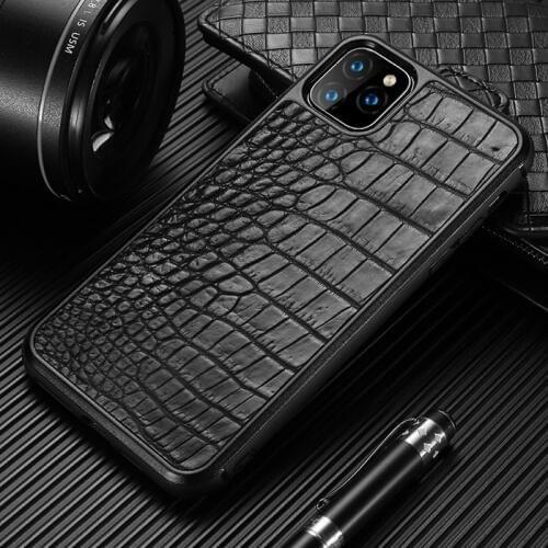 Luxury Genuine Crocodile Leather 360 Full protective Cell Phone Case For iPhone 11 Pro Max X XS Max XR 6 6s 7 pLUS 8 plus