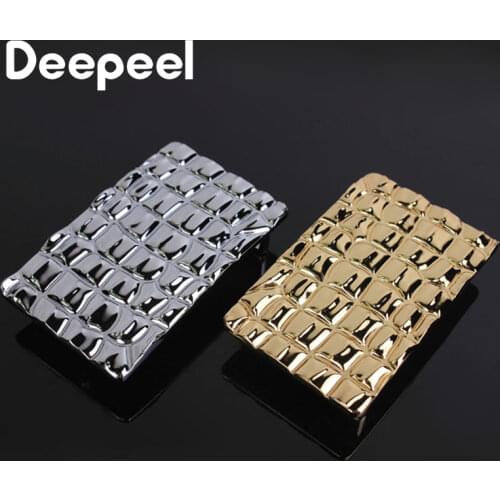 Deepeel 1pc ID 38mm Alloy Smooth Belt Buckles Head Male Designer Punk Style Buckle Metal Leather Crafts Mens Belts Accessories
