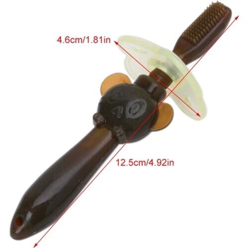 Baby Infants Soft Safe Silicone Teether Chewable Bendable Training Toothbrush Q1FE