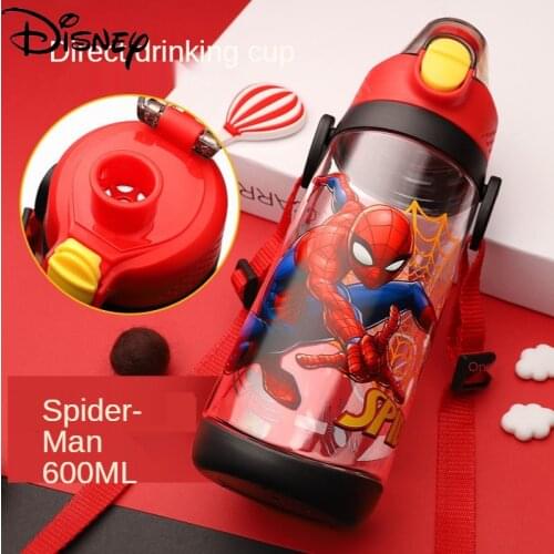 Disney Portable Water Bottle Childrens Portable Water Cup with Straw Plastic Cup