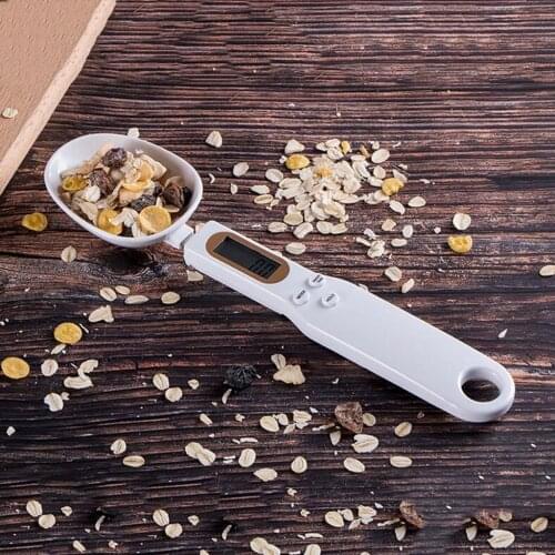 Electronic Digital Scale Spoon LCD Display Portable Kitchen Detachable White