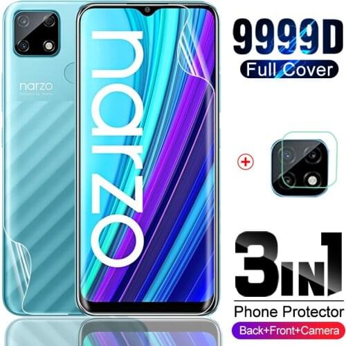 Realmi narzo 30a hydrogel film front back screen protectors camera film not glass 6.5" for realme narzo narao30 30 a 30a film